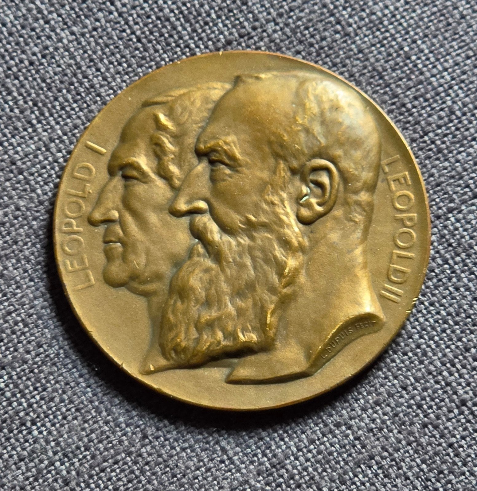 medaille 75j België Leopold I & II 1905, Postzegels en Munten, Ophalen of Verzenden
