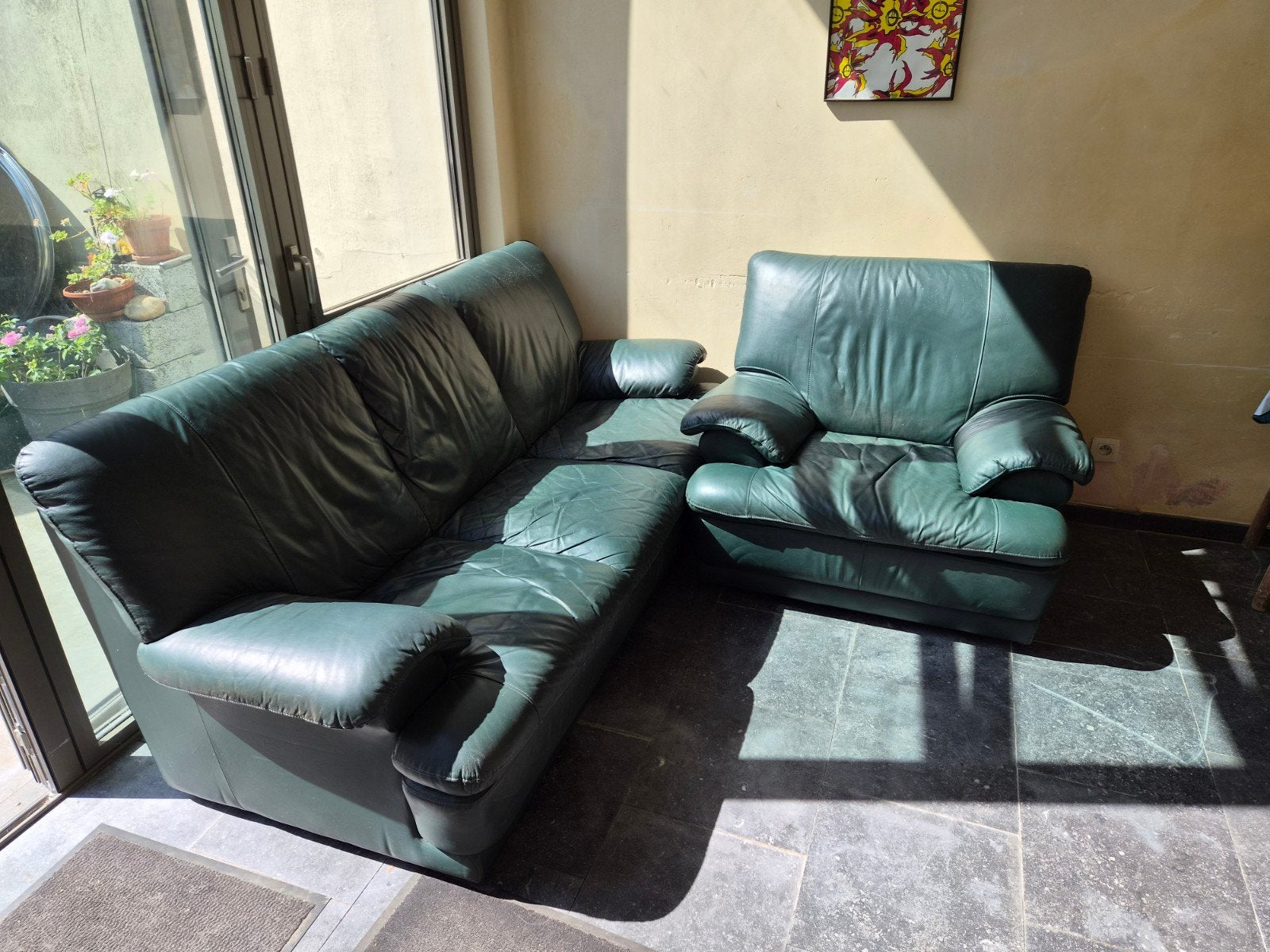 Fauteuils cuir à donner à WATERLOO, Enlèvement, Cuir