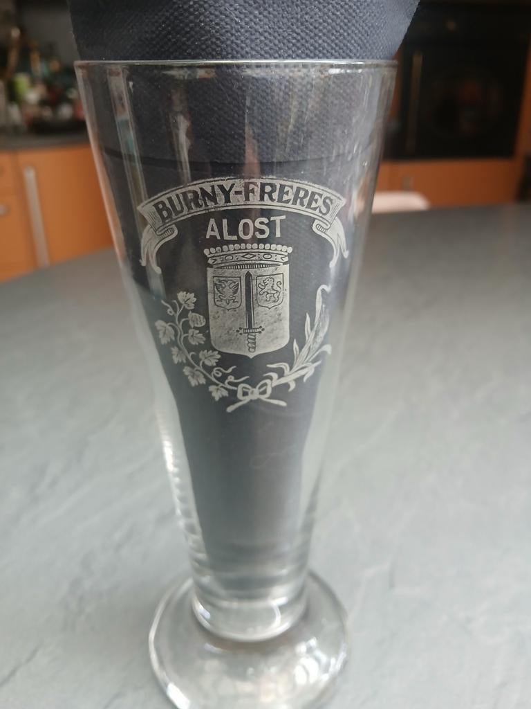 Zeer oud glas burny  .. aalst, Verzamelen, Ophalen of Verzenden