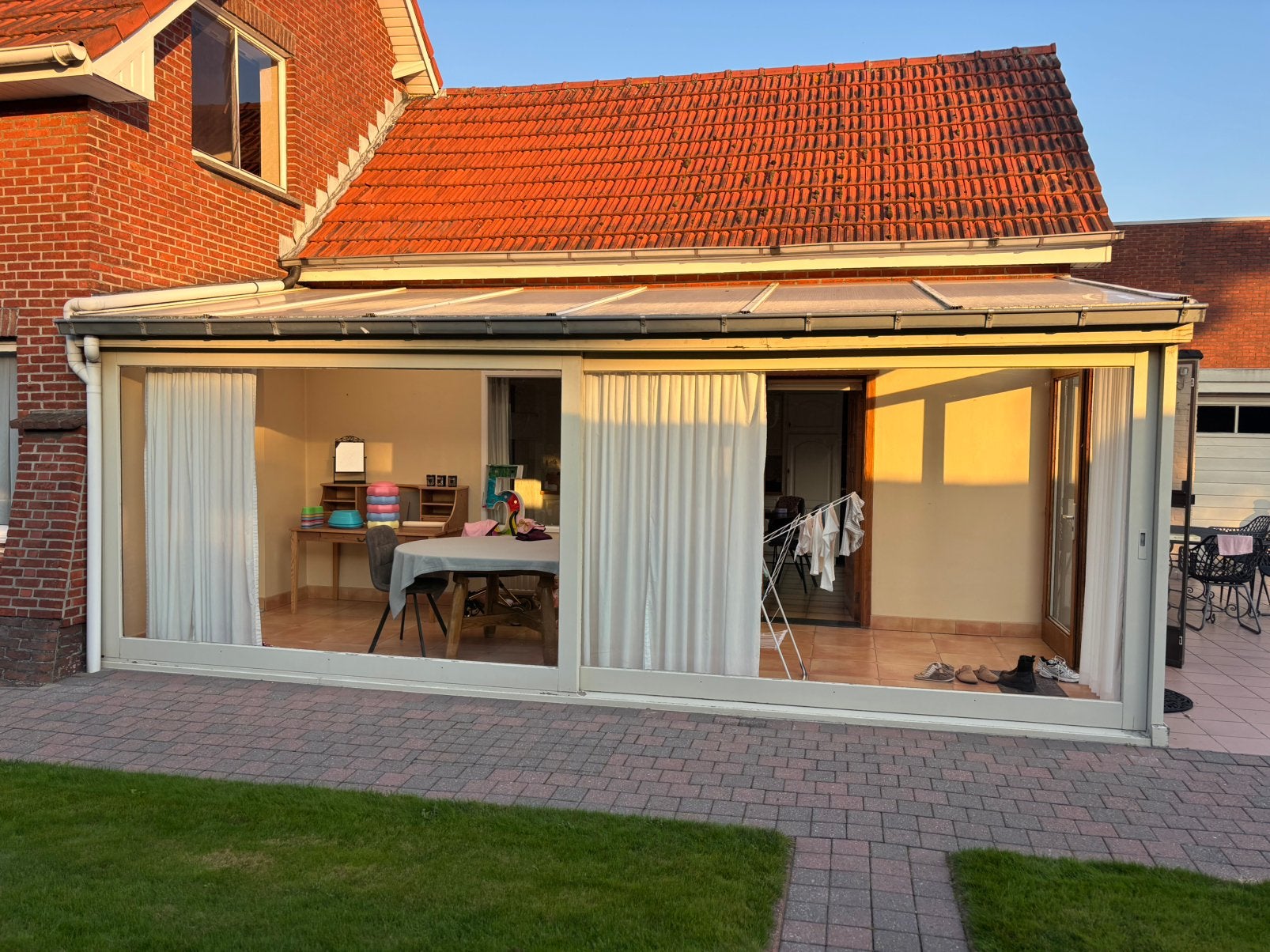 Houten veranda, Tuin en Terras, Ophalen, Zo goed als nieuw, Veranda