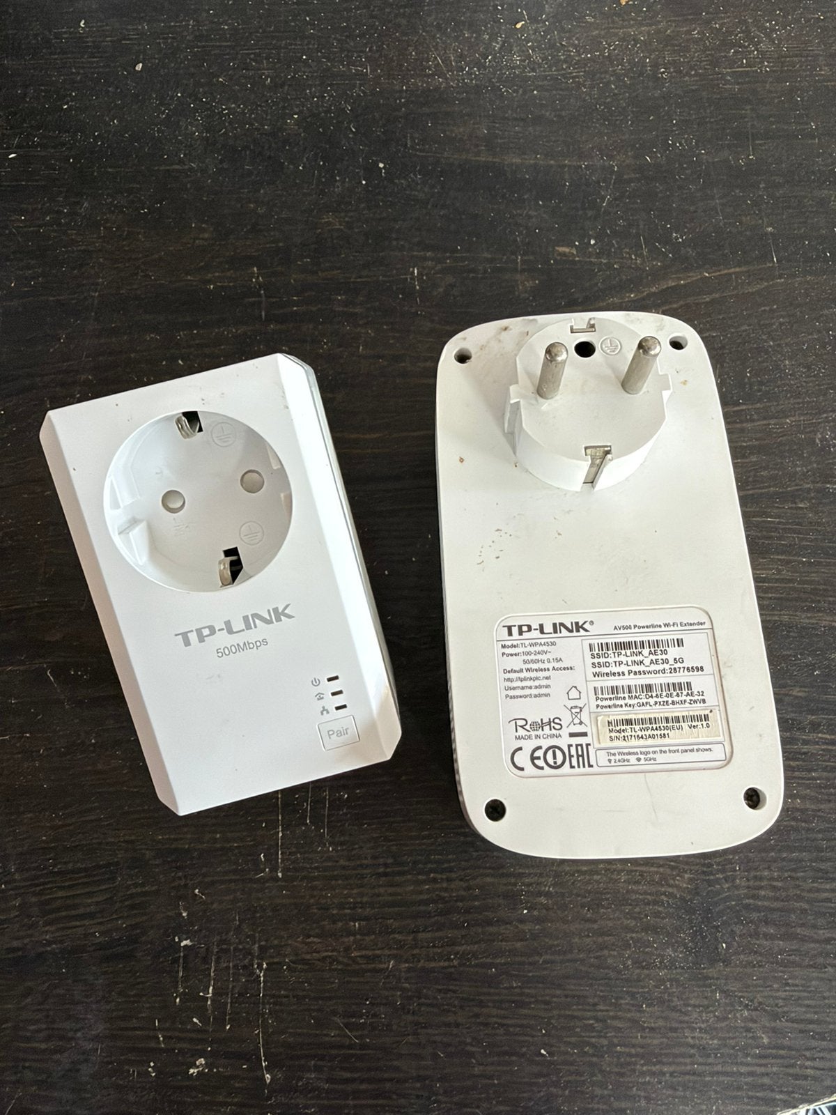 TP-Link AV500 Powerline Wi-Fi Extender Set (TL-WPA4530), Computers en Software, Ophalen of Verzenden, Zo goed als nieuw