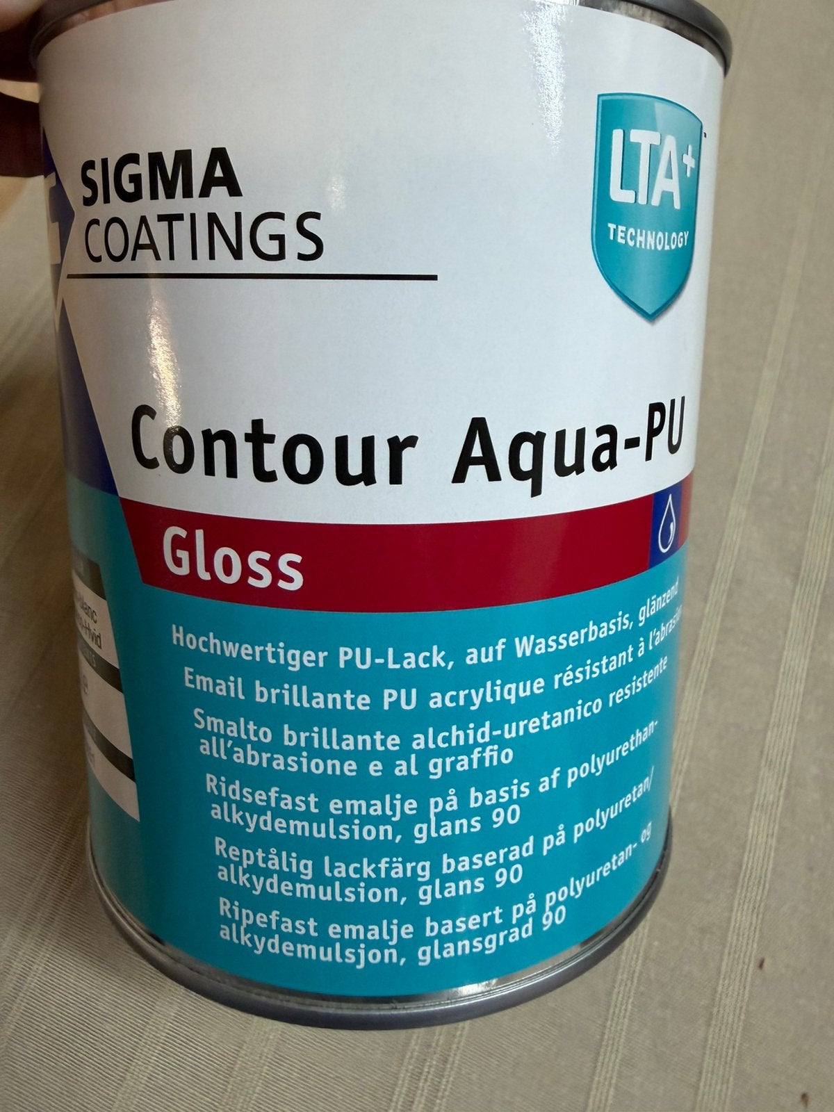 Sigma contour aqua ral 9010, zuiver wit 1liter, Ophalen of Verzenden, Nieuw, Acrylverf