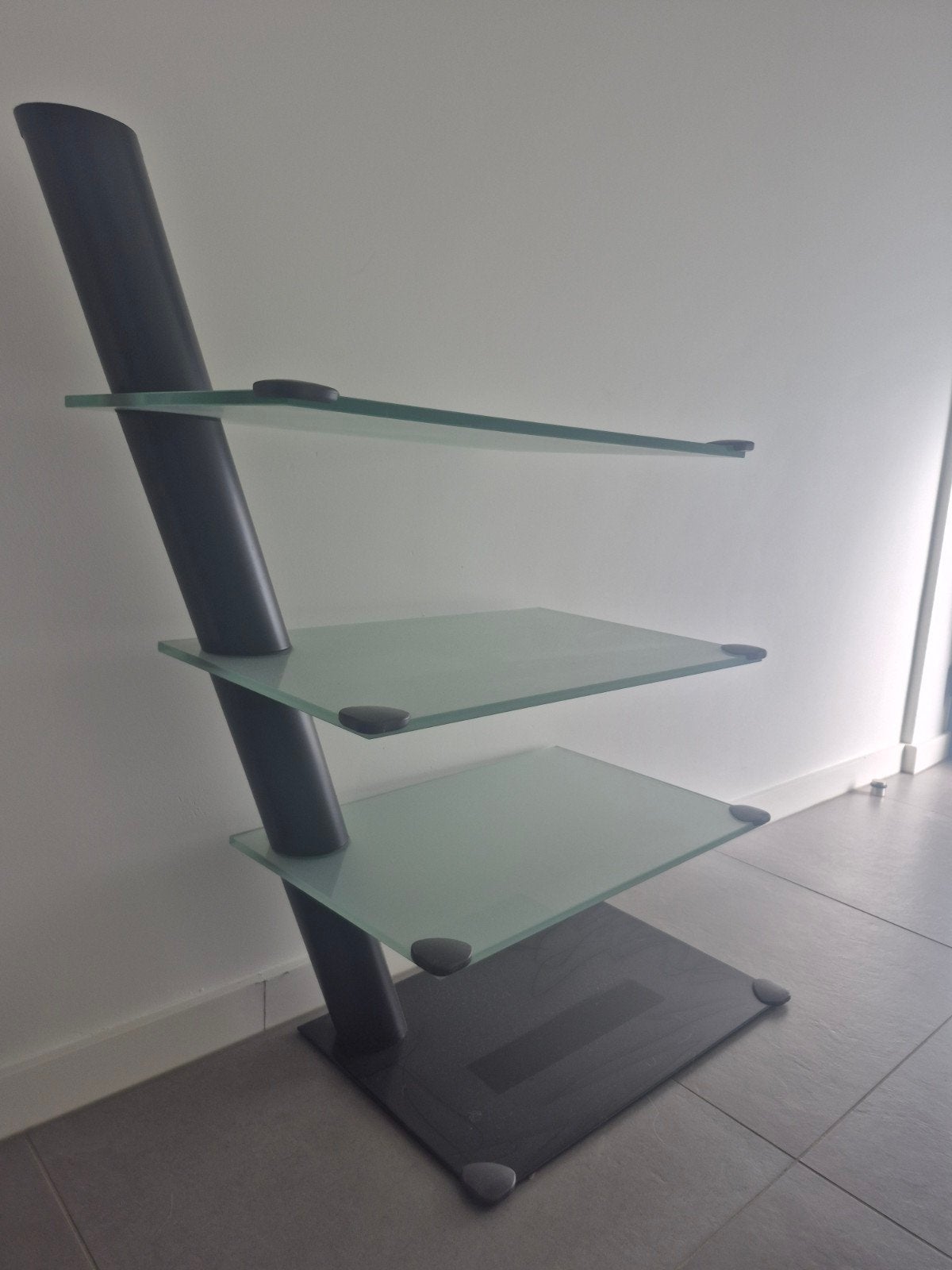 Lourens Fisher Design Audiomeubel / Hifi-Rack – Glas & Metaa, Ophalen, Gebruikt