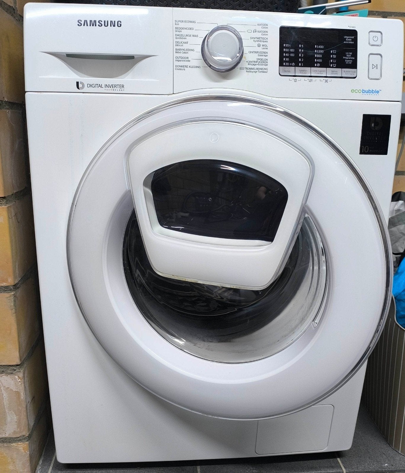 Samsung Eco bubble, Elektronische apparatuur, Ophalen, Gebruikt, 85 tot 90 cm, 1200 tot 1600 toeren