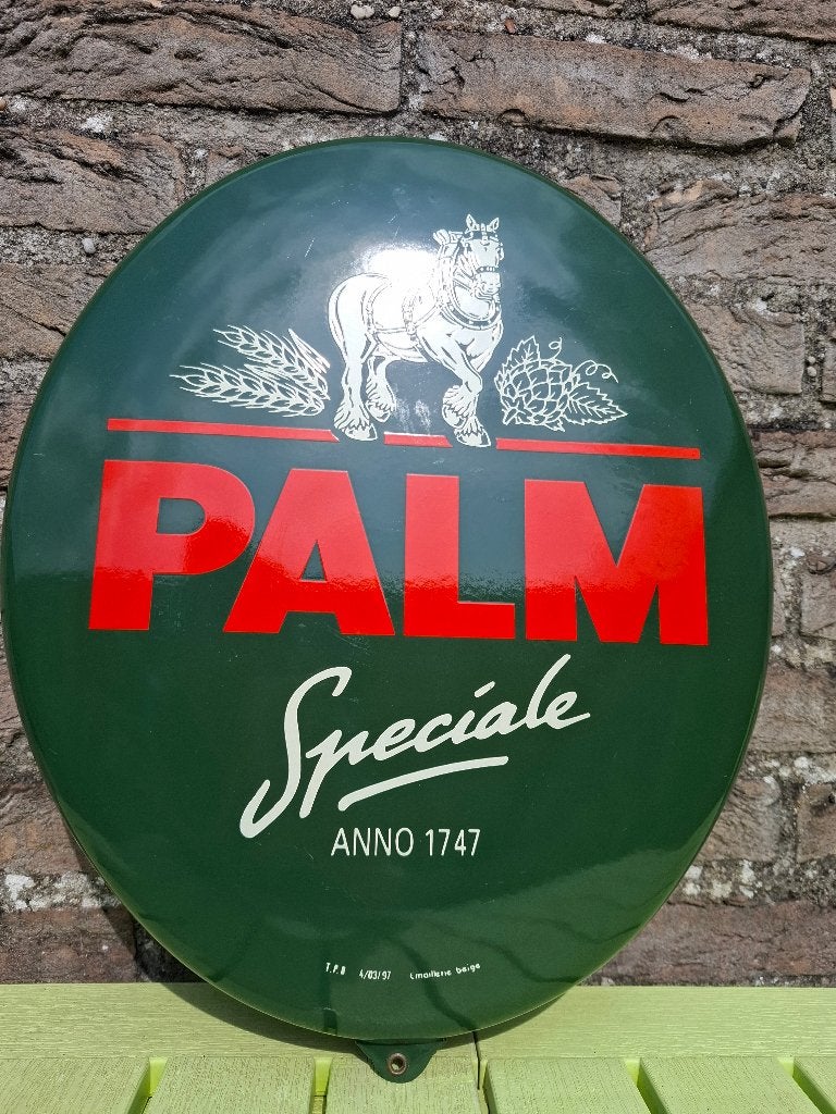 Emaillebord Palm bier, Ophalen of Verzenden, Nieuw, Reclamebord, Plaat of Schild, Palm