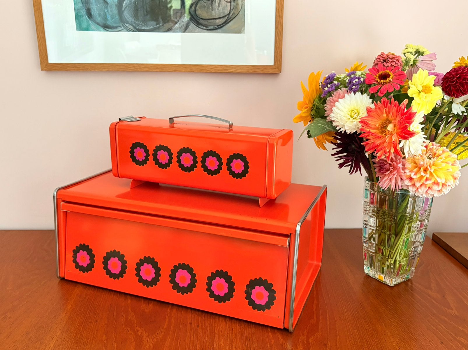 Vintage Brabantia broodtrommel + ontbijtkoek blik “Patrice’, Enlèvement ou Envoi, Maison et Meubles