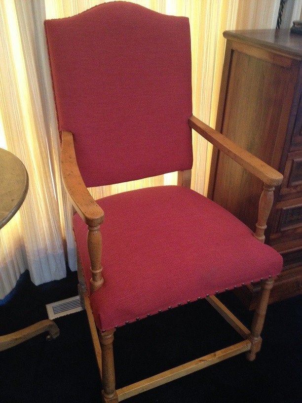 STOFFEN ARMSTOEL "Ralph Lauren" FAUTEUIL - ZETEL Flamant, Antiek en Kunst, Ophalen