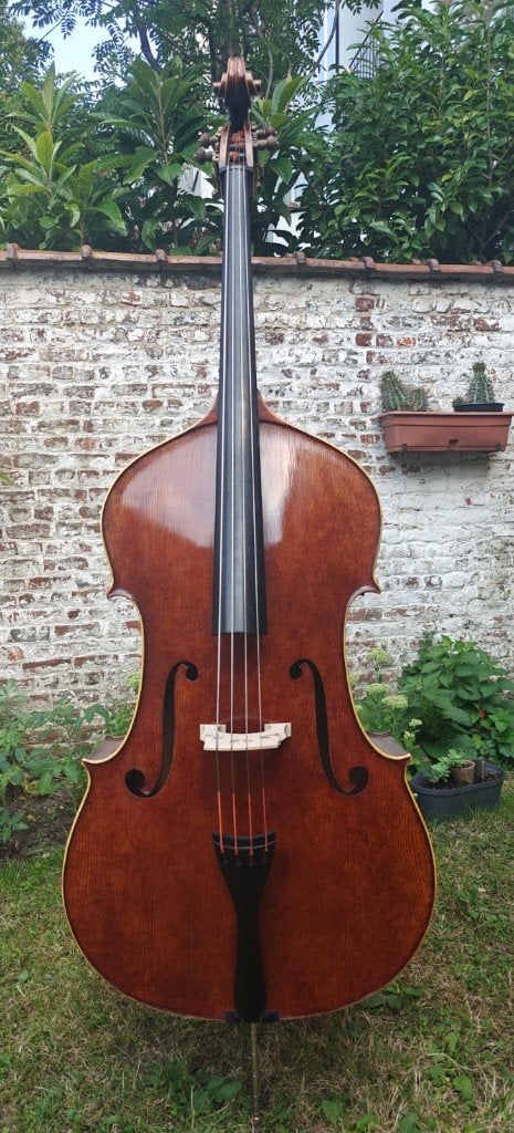 Contrebasse d'un maître luthier à vendre., Musique & Instruments, Enlèvement, Comme neuf, Contrebasse 3/4, Avec valise