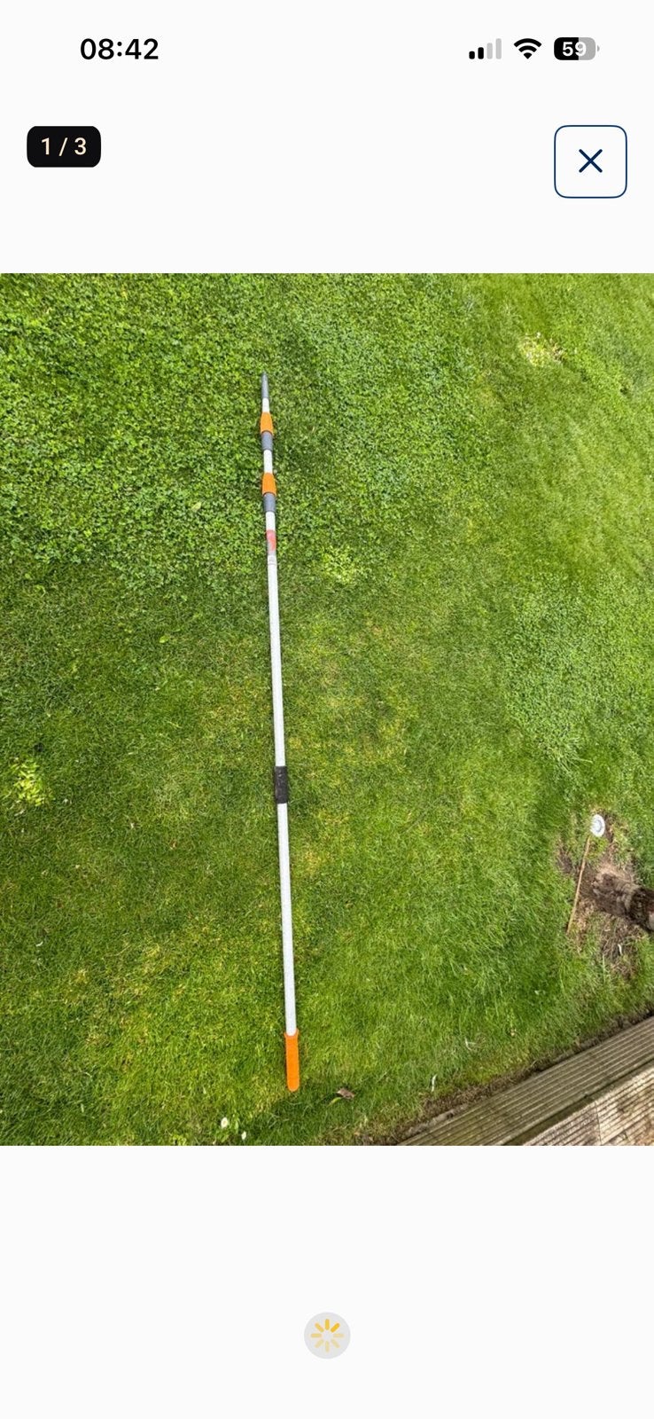 Telescopische steel met borstel 6 M, Ophalen
