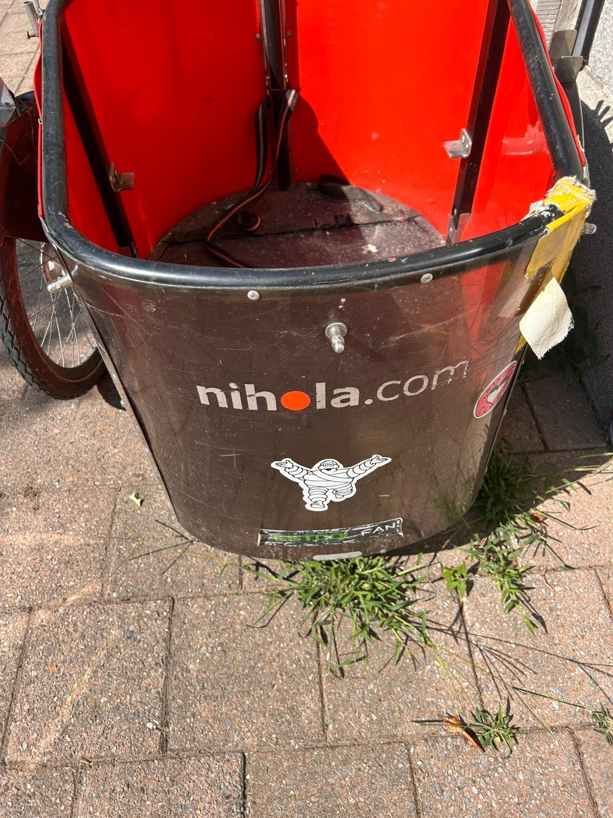 Nihola bakfiets, Fietsen en Brommers, Fietsen | Bakfietsen, Gebruikt, Huif, 2 kinderen, Trommelrem