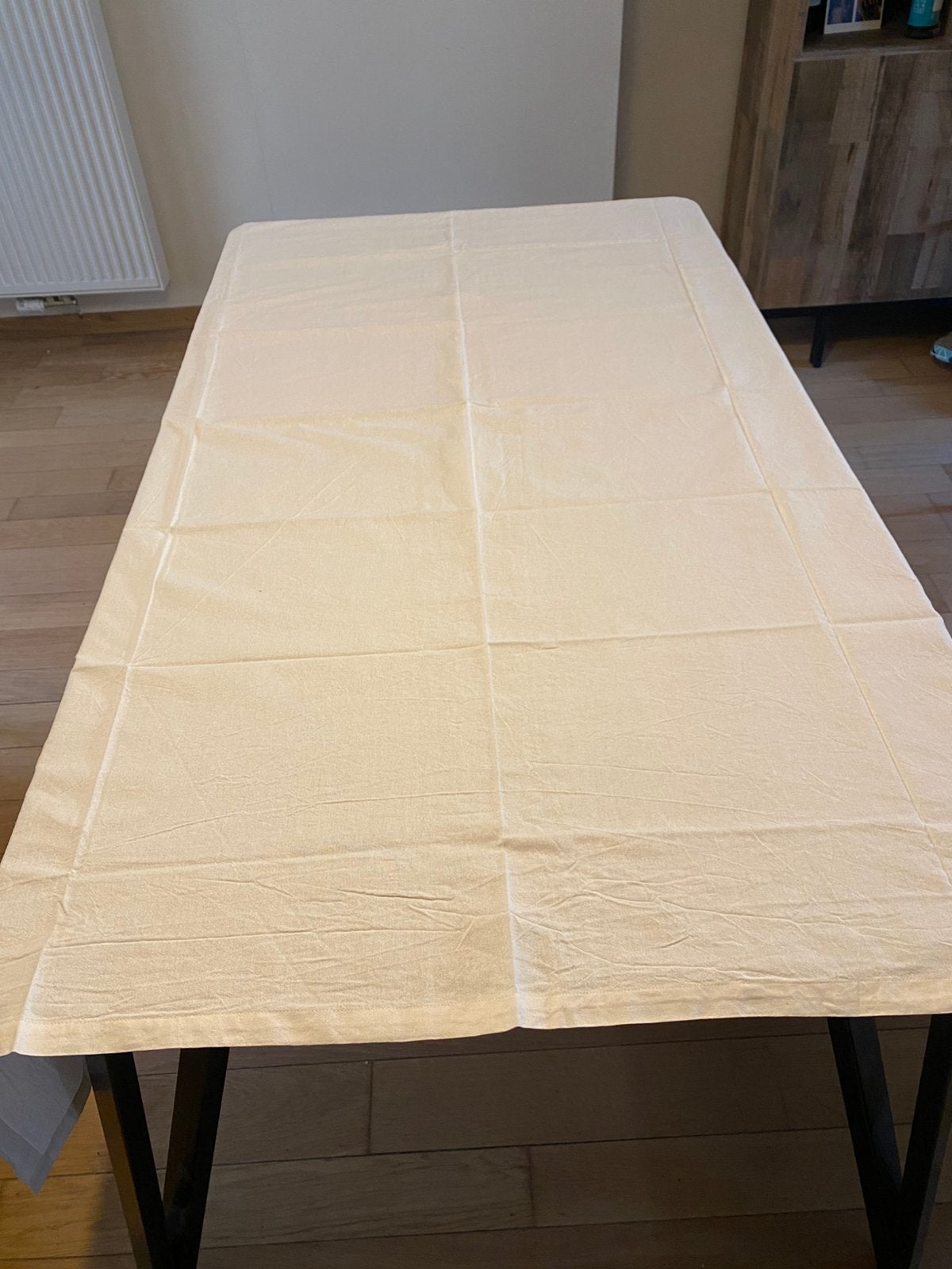 3 witte tafellakens, Maison & Meubles, 180 cm, Nappe, Blanc, Comme neuf