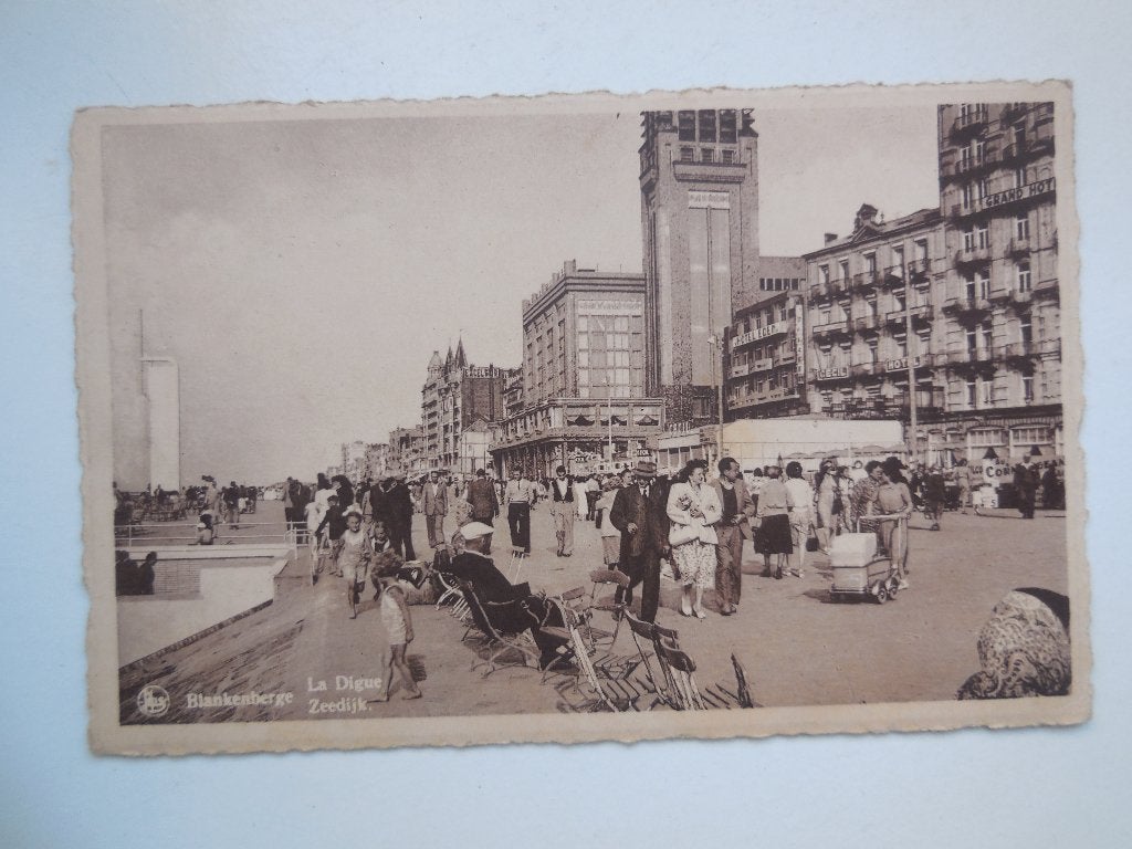 postkaart Blankenberge Casino Dijk, Verzenden, 1940 tot 1960, Gelopen, West-Vlaanderen