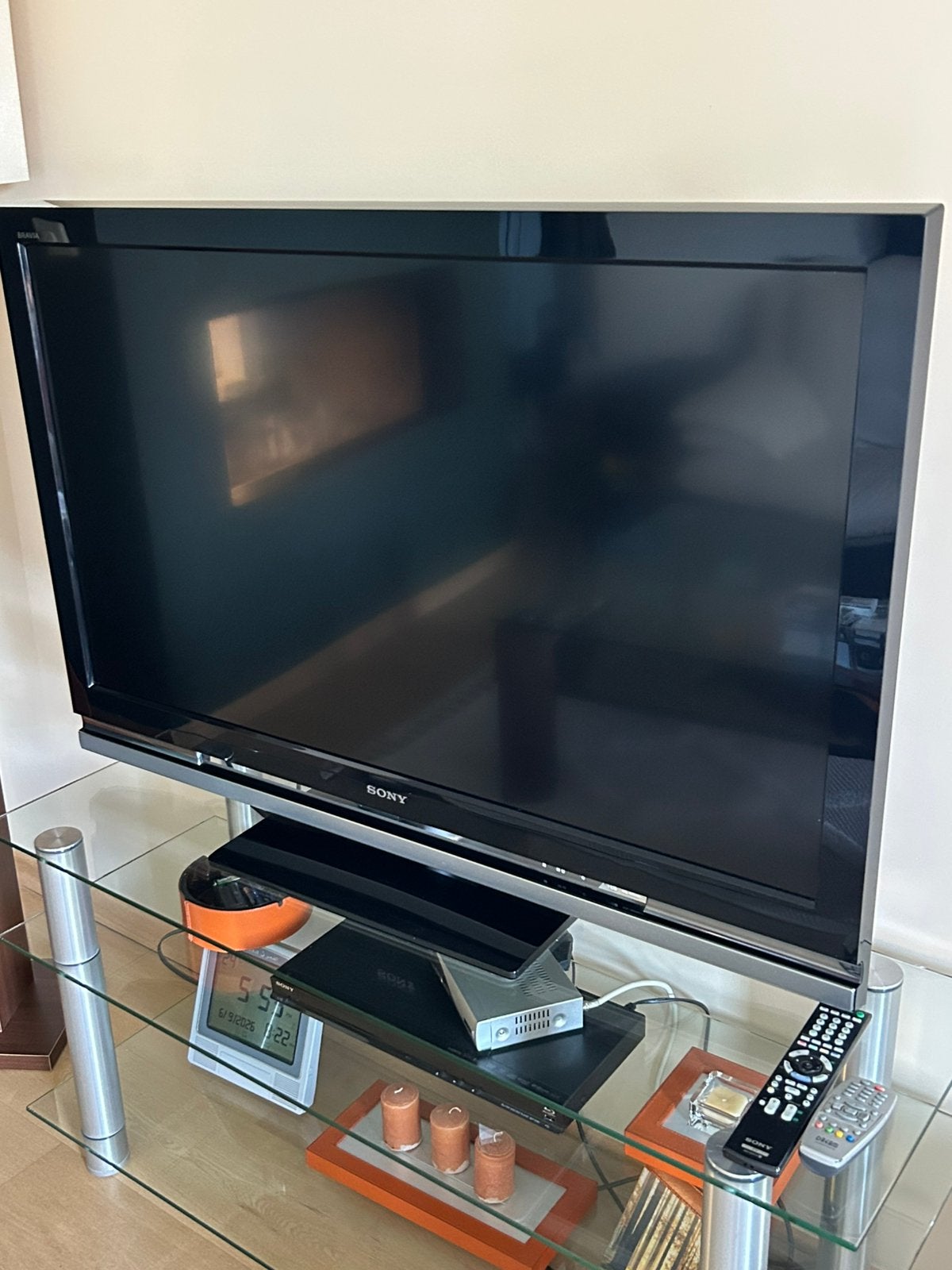Téléviseur LCD Sony Bravia 46" (KDL-46W4000) + télécommande, Audio, Tv en Foto, Televisies, Ophalen, Gebruikt, 50 Hz, LCD