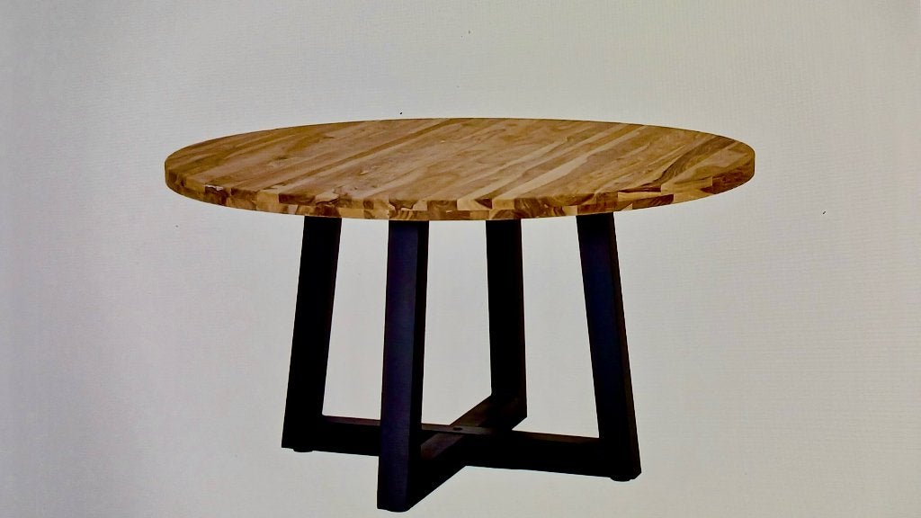 Ronde massieve  tafel, 150 tot 200 cm, Rond, Nieuw, Vijf personen of meer