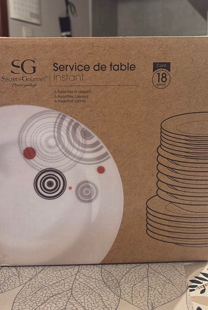 Service vaisselle, Neuf, Moderne, Autres matériaux, Enlèvement