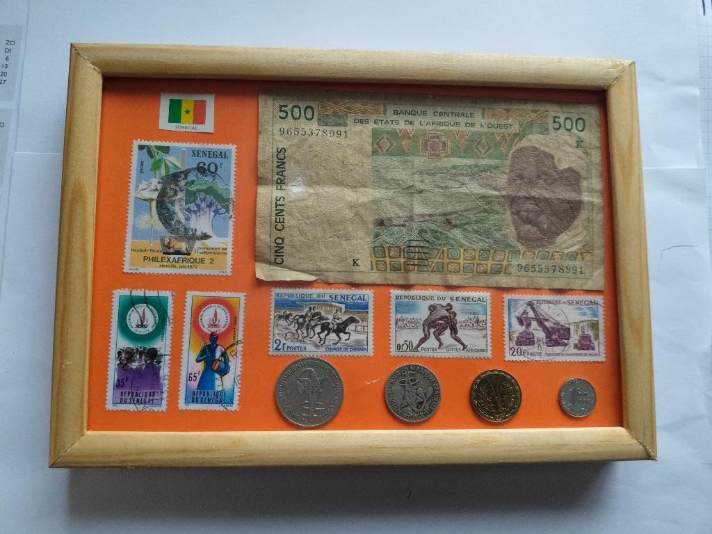 postzegels, munten, Senegal, Timbres & Monnaies, Monnaies | Afrique, Enlèvement ou Envoi, Afrique du Sud, Série