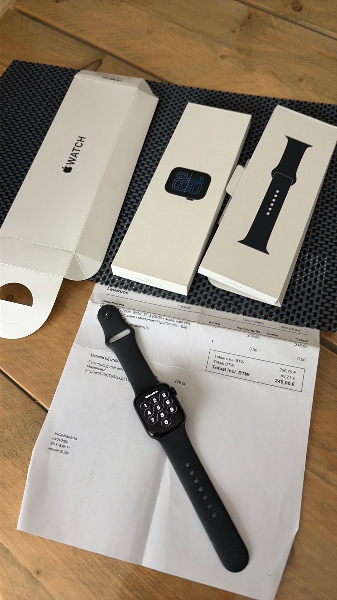 Apple watch se 3 40, Gebruikt, Zwart, IOS, Ophalen of Verzenden