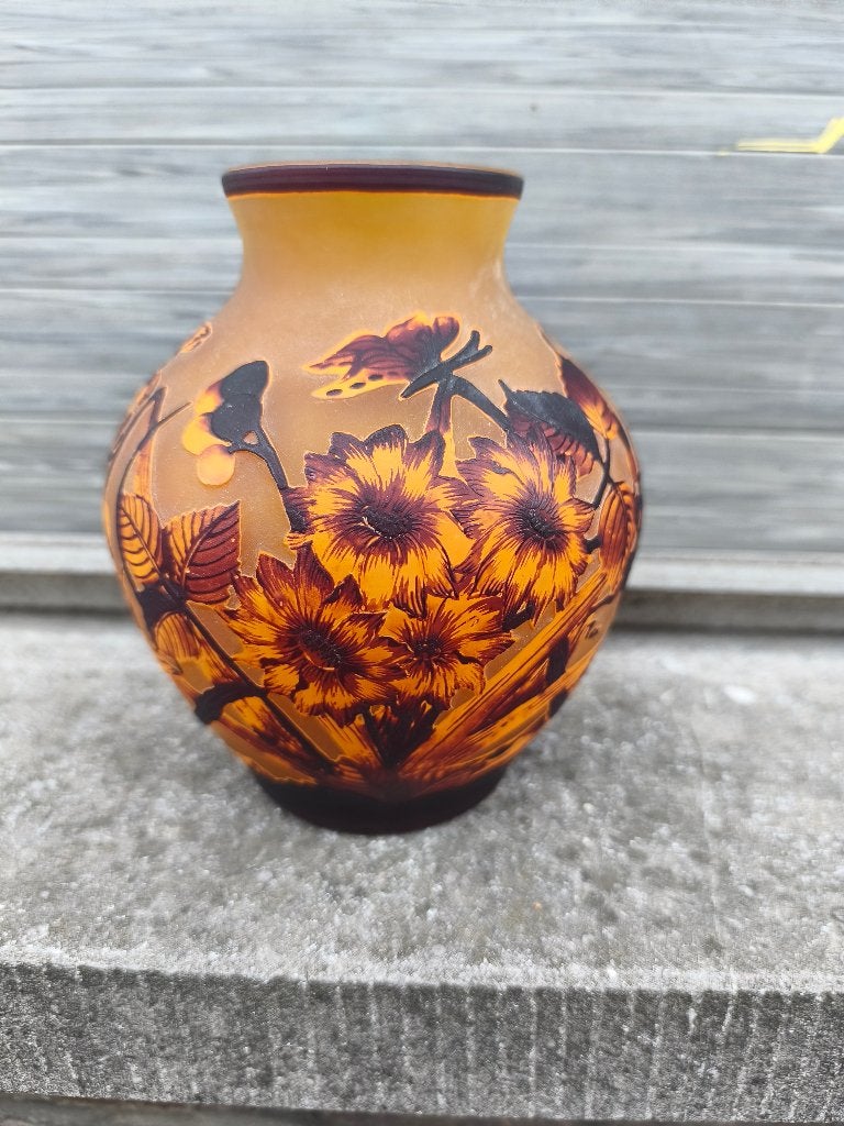 Vase pied lampe signe galle, Enlèvement ou Envoi