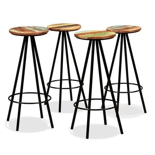 Barkrukken VidaXL 4st, 4 tabourets, Comme neuf, Enlèvement, Bois