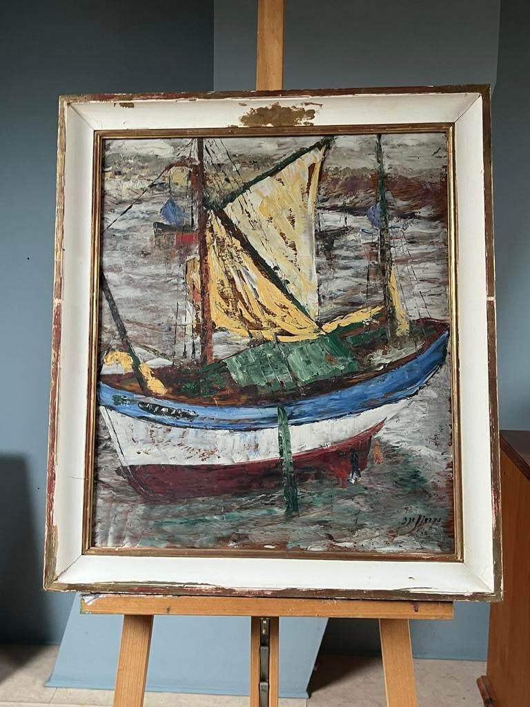 Maritiem schilderij op paneel, Enlèvement ou Envoi