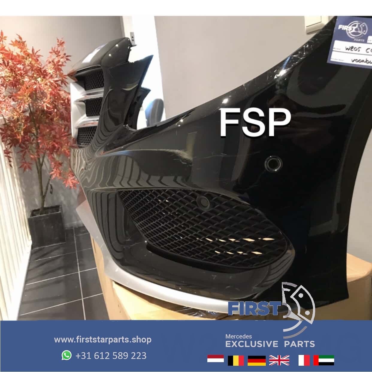W205 C43 AMG VOORBUMPER COMPLEET Mercedes C Klasse 2014-2019, Utilisé, -, Avant, -