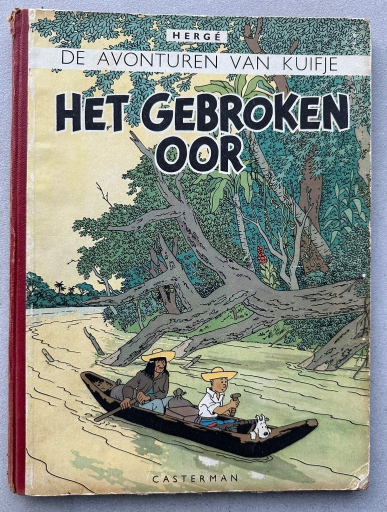 Kuifje, Het gebroken oor, Eerste druk 1946 HC, Enlèvement ou Envoi, Une BD, Utilisé, Hergé