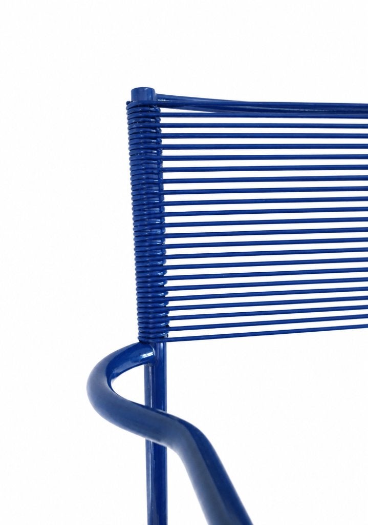 6 Belotti iconische blauwe 'Spaghetti' stoelen voor [Alias],, Ophalen, Stoel, Metaal, Gemerkt