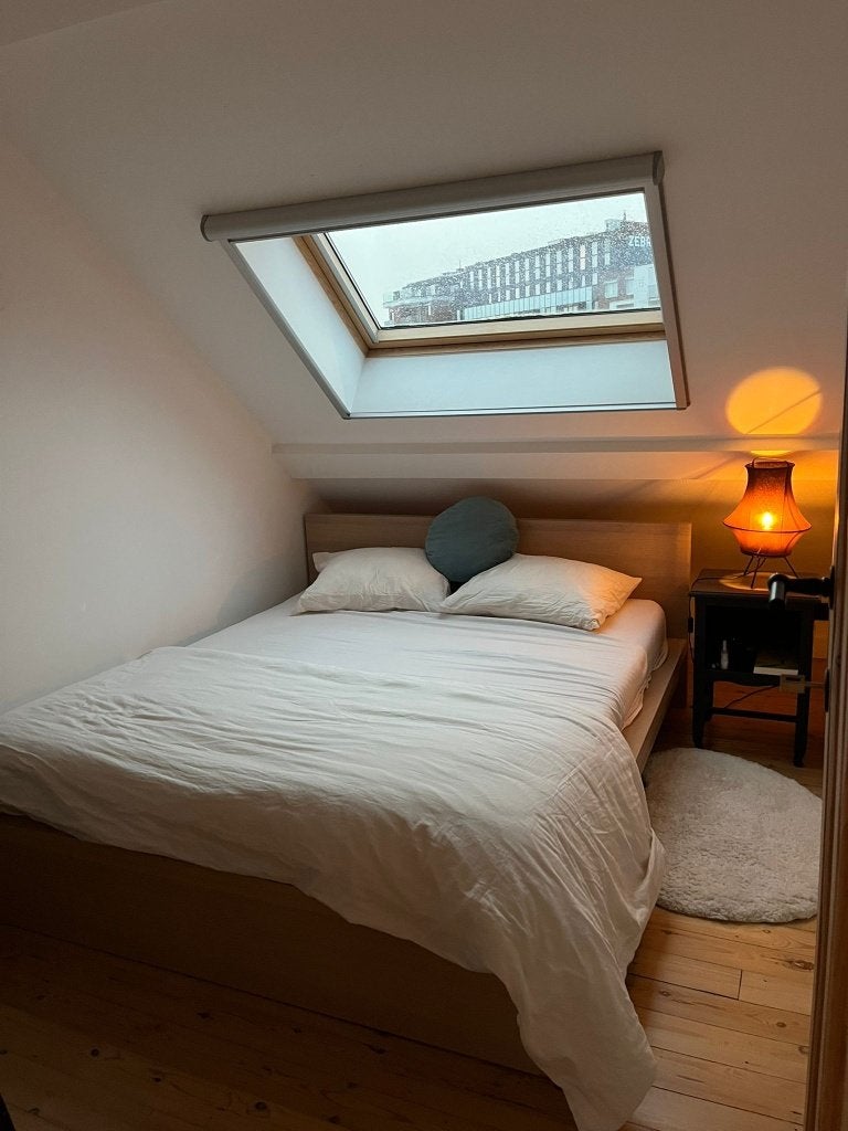 Tweepersoonsbed (+ matrassen €150), Brun, Enlèvement, Utilisé, 200 cm