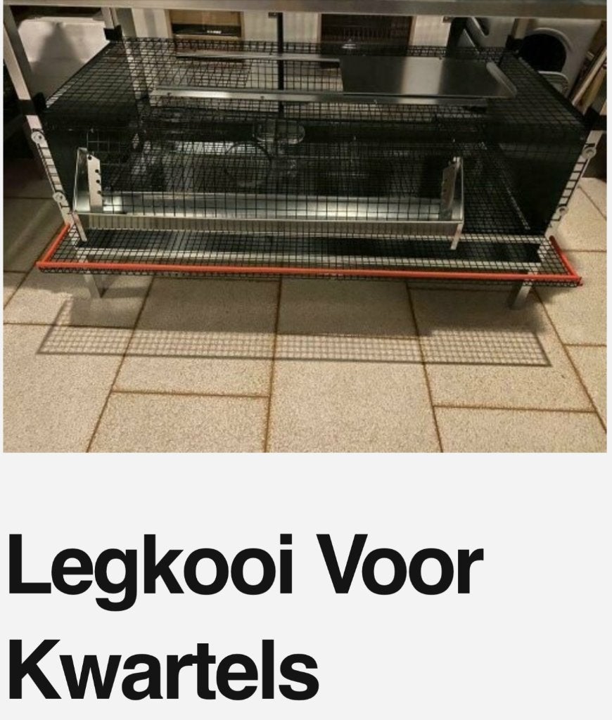 Legkooi Kwartels , Kooi , Konijn, Dieren en Toebehoren, Ophalen, Kooi, 60 tot 90 cm, Zo goed als nieuw