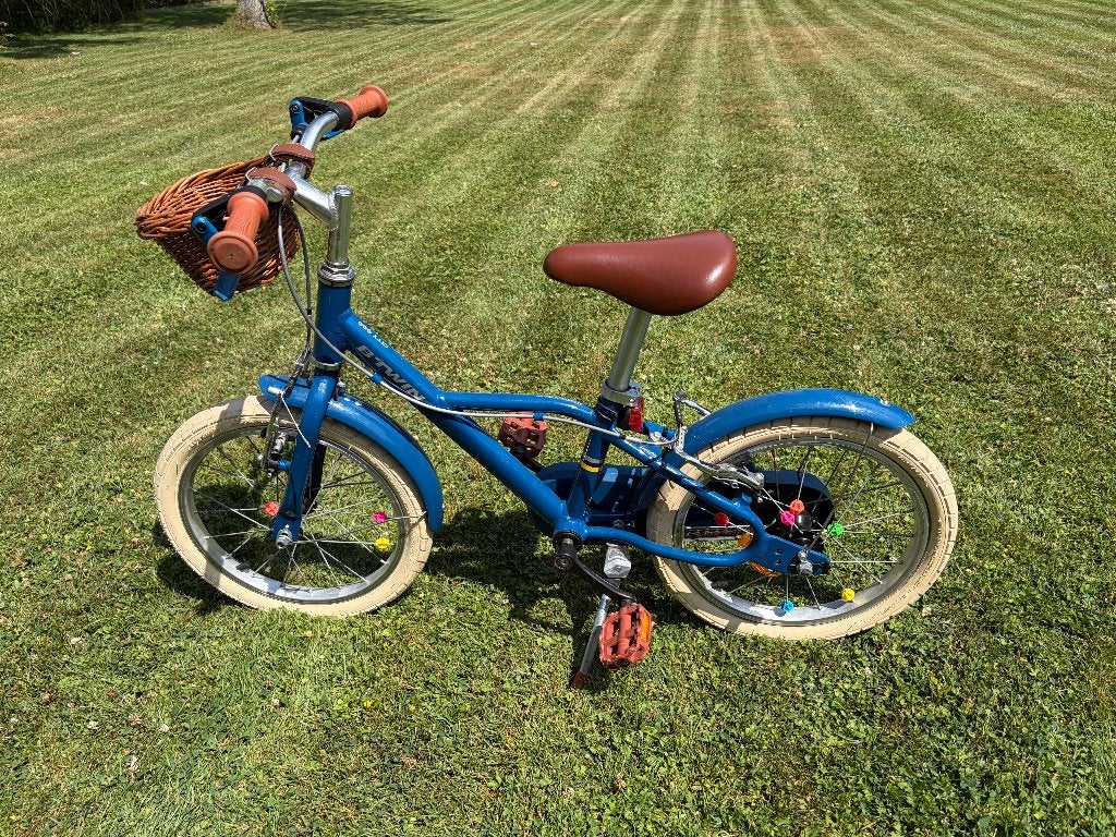 B'TWIN Aluminium Kinderfiets 16 inch Blauw, Frein sur jante, 16 à 20 pouces, Enlèvement, Utilisé