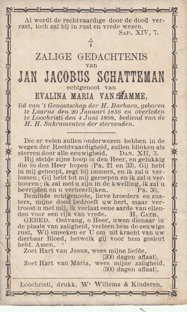 Carte de prière Laarne, Envoi, Image pieuse