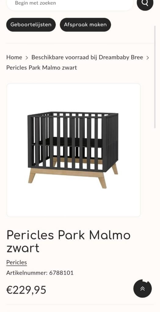 Zwarte baby box / park, Ophalen