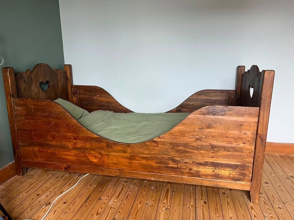Authentiek Flamant bed te koop – €500, Huis en Inrichting, Slaapkamer | Bedden, Ophalen, Gebruikt, 90 cm, Eenpersoons