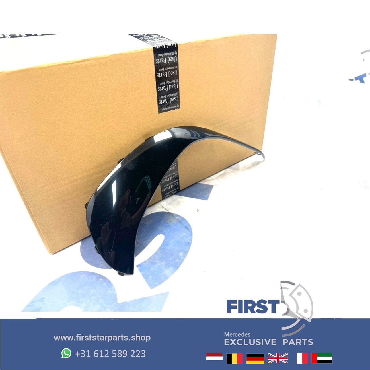 W243 EQA EQB AMG LINE VOORBUMPER AERO SPLITTER A2438851503 L, Gebruikt, Voor, Ophalen of Verzenden, -