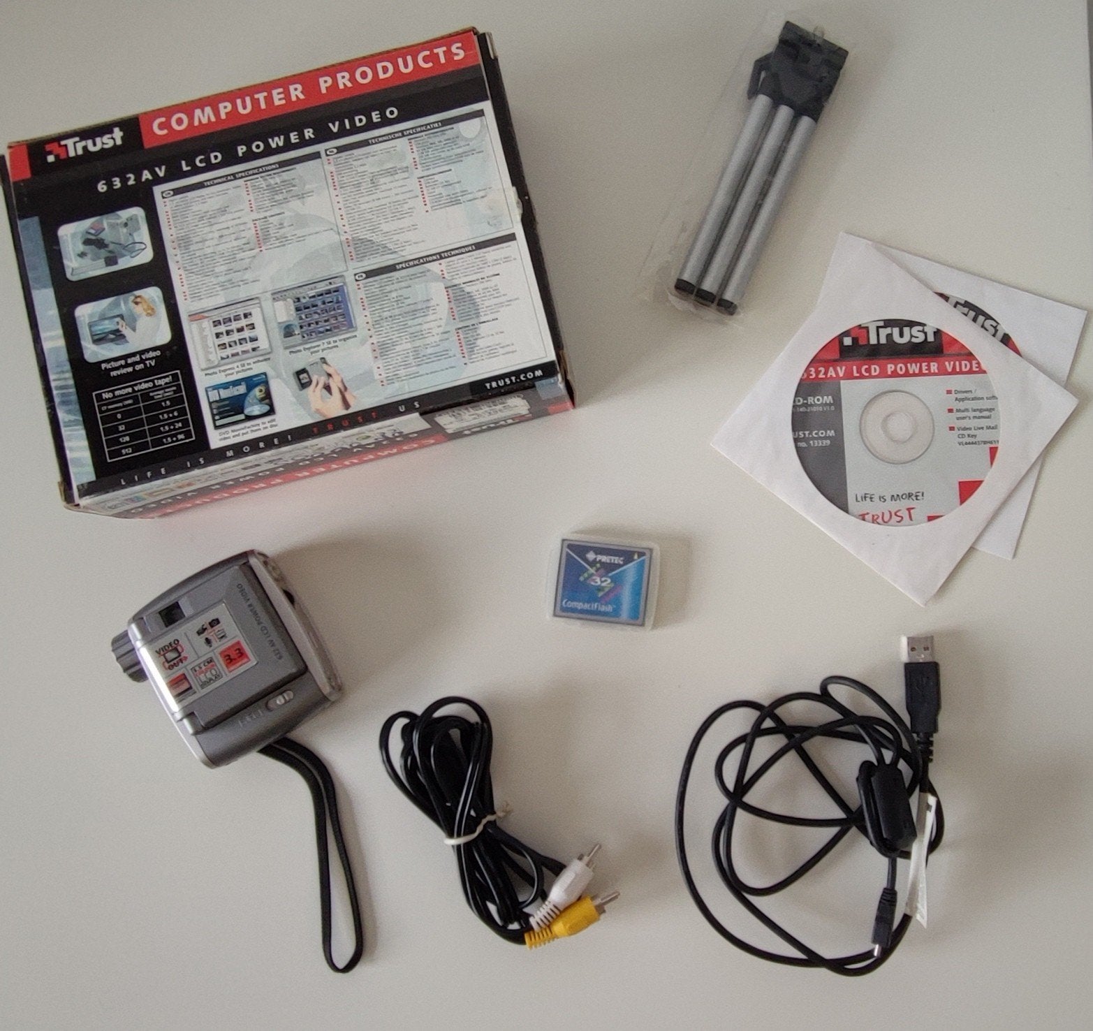 Vintage Trust PowerCam Video LCD 632AV – Complete Retro Y2K, Ophalen of Verzenden, Audio en Video
