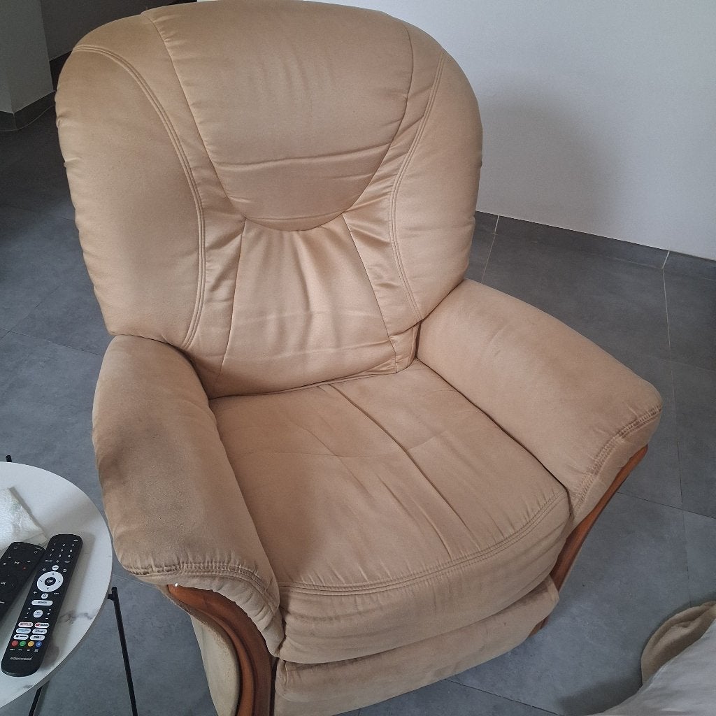 Deux fauteuil  relax, Maison & Meubles, 75 à 100 cm, Imitation  alcantara, Enlèvement, Utilisé