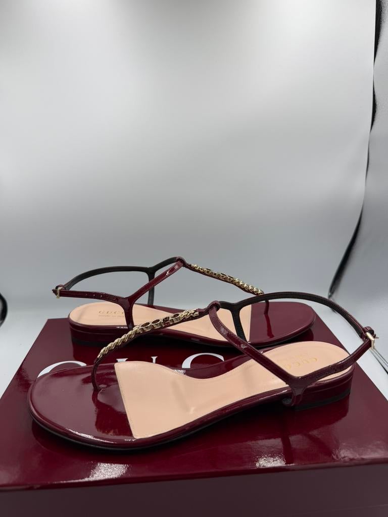 Sandales Gucci - Neuves - Taille 40 - bordeaux, Enlèvement ou Envoi, Sandales et Mûles, Neuf, Rouge