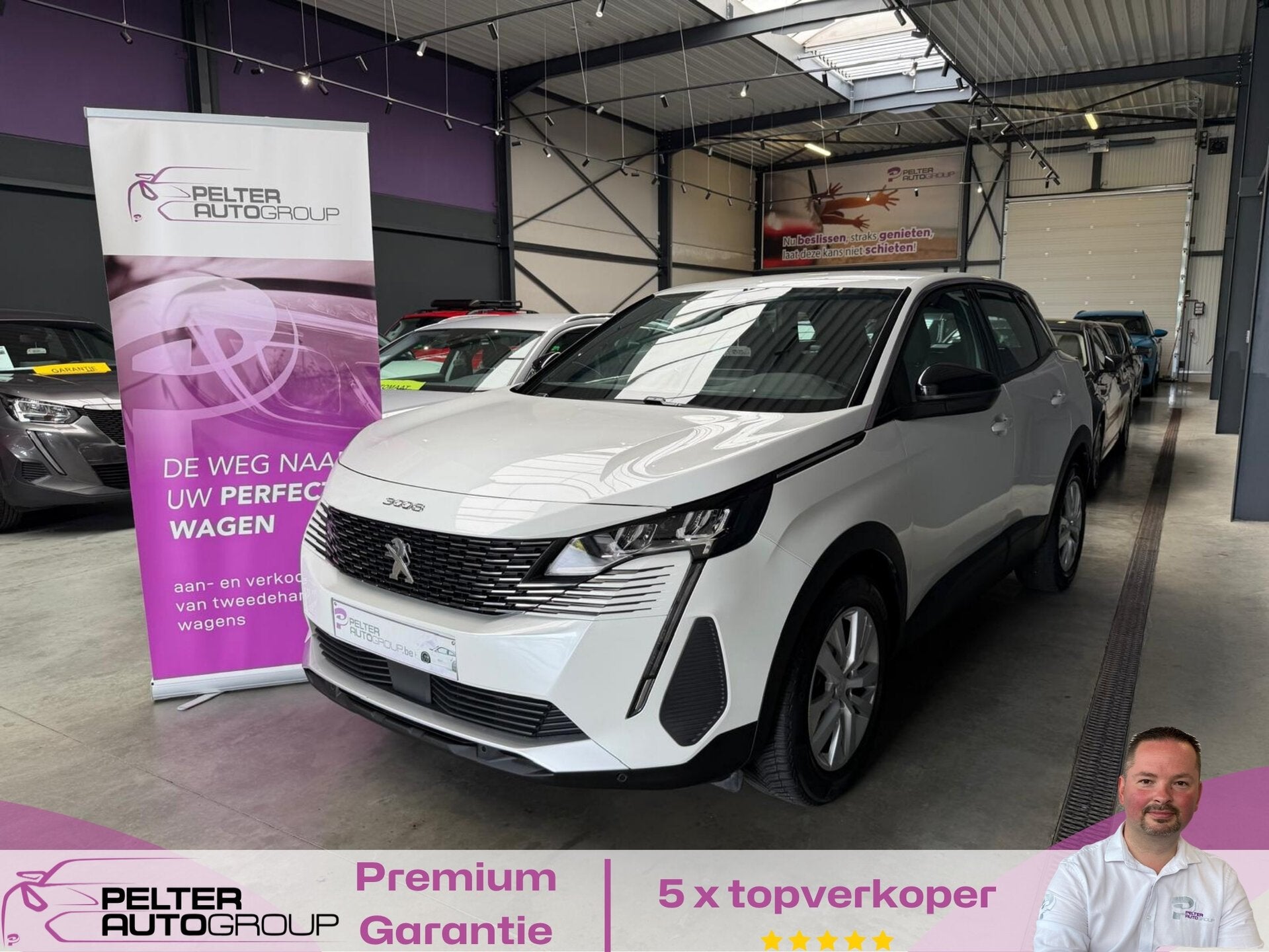Peugeot 3008 1.5BlueHDi Automaat GPS Camera 44.000km, Auto's, Peugeot, 4 cilinders, 0 kg, Wit, Bedrijf