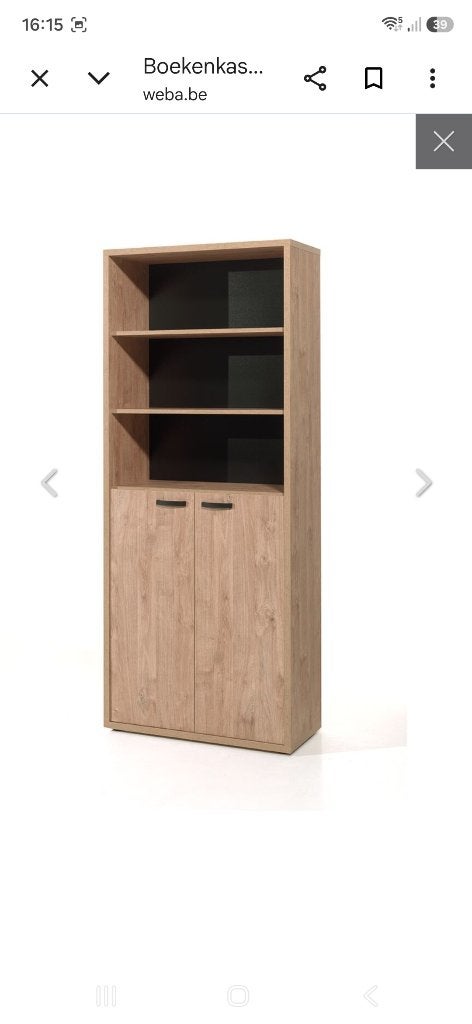 Bibliothèque en chêne Capo, Enlèvement, Neuf, Avec porte(s)
