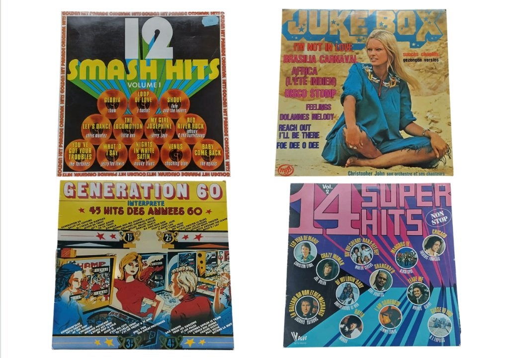 8 vinylcompilaties 33 rpm vintage (prijs per stuk), Cd's en Dvd's, Ophalen, Gebruikt