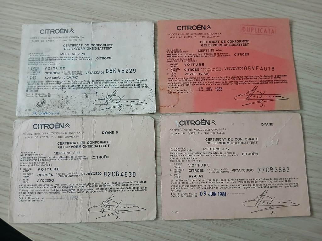 citroen 2pk  diane  visa, Autos : Divers, Modes d'emploi & Notices d'utilisation, Enlèvement