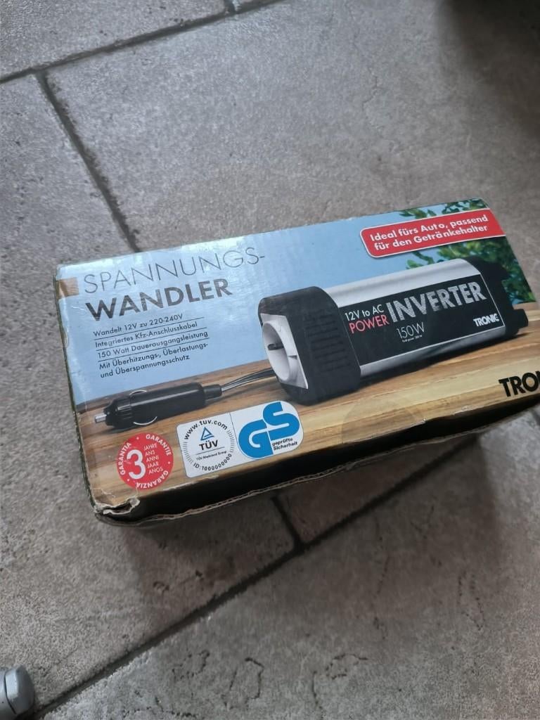 Convertisseur 12 V vers 230 V, 150 W - Prise allume-cigare, Enlèvement, Neuf