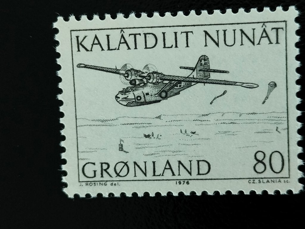 Groenland 1976 - transport du courrier par hydravion **, Envoi, Danemark, Non oblitéré