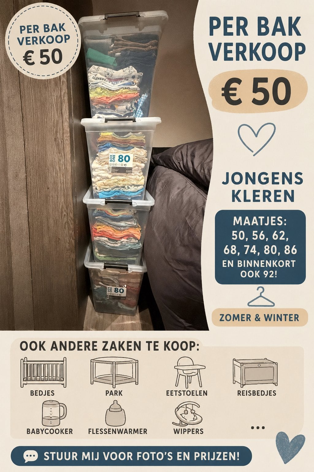 JONGENSKLEDING TE KOOP!, Enfants & Bébés, Vêtements de bébé | Autre, Enlèvement, Comme neuf, Garçon