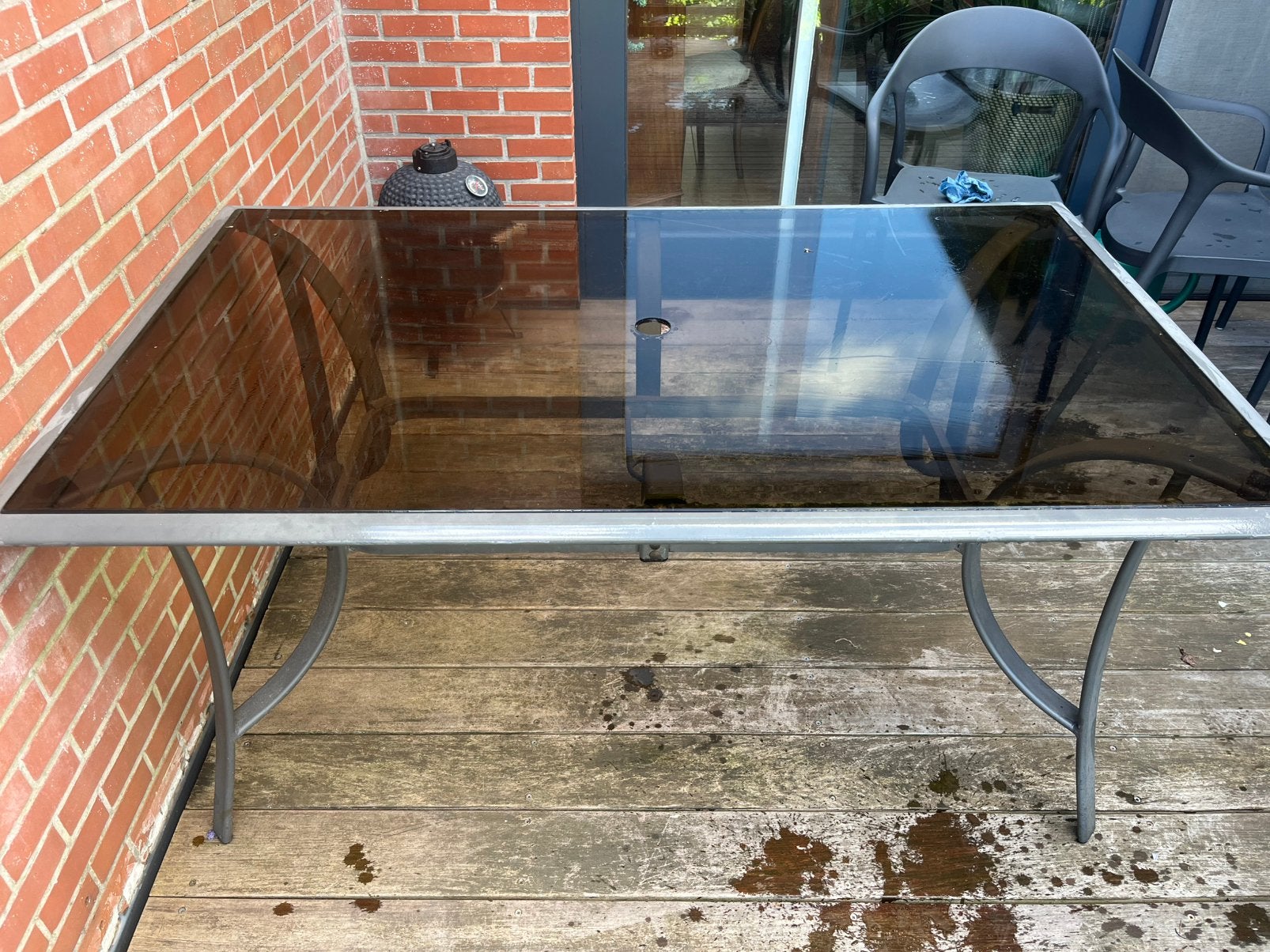 Terrastafel, Tuin en Terras, Tuintafels, Ophalen, Gebruikt, Rechthoekig, Aluminium