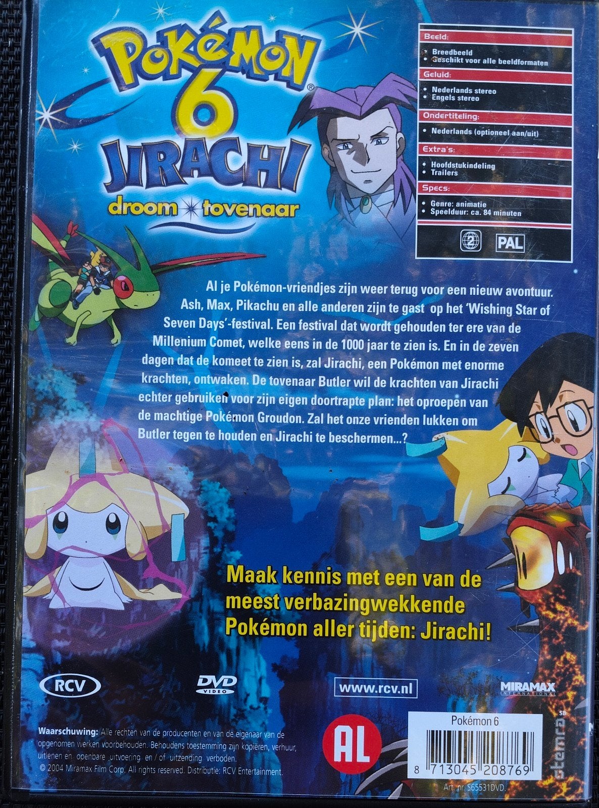 Pokémon 6 Jirachi, Enlèvement, Néerlandais, Néerlandais