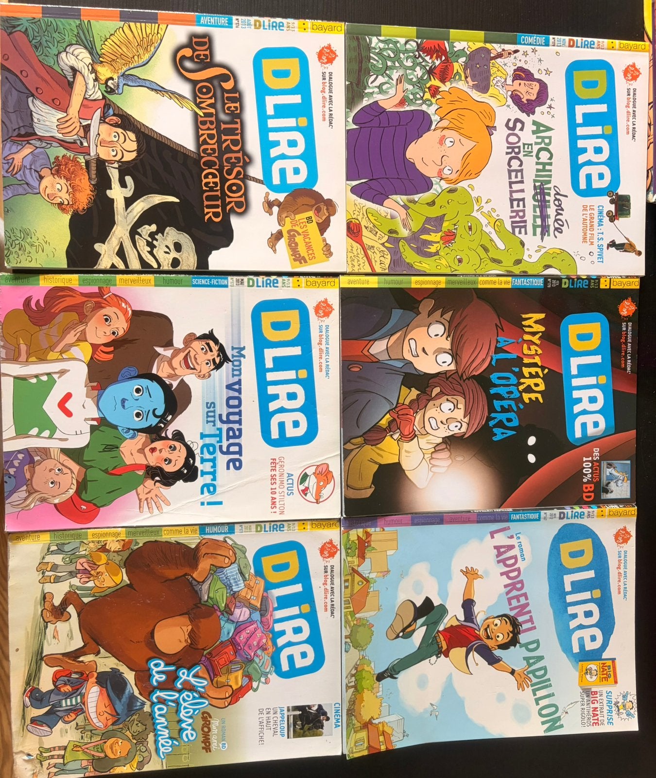 Lot de 6 magazines DLire (2012-2013) – éditions Bayard, Livres, BD | Comics, Comme neuf, Enlèvement ou Envoi
