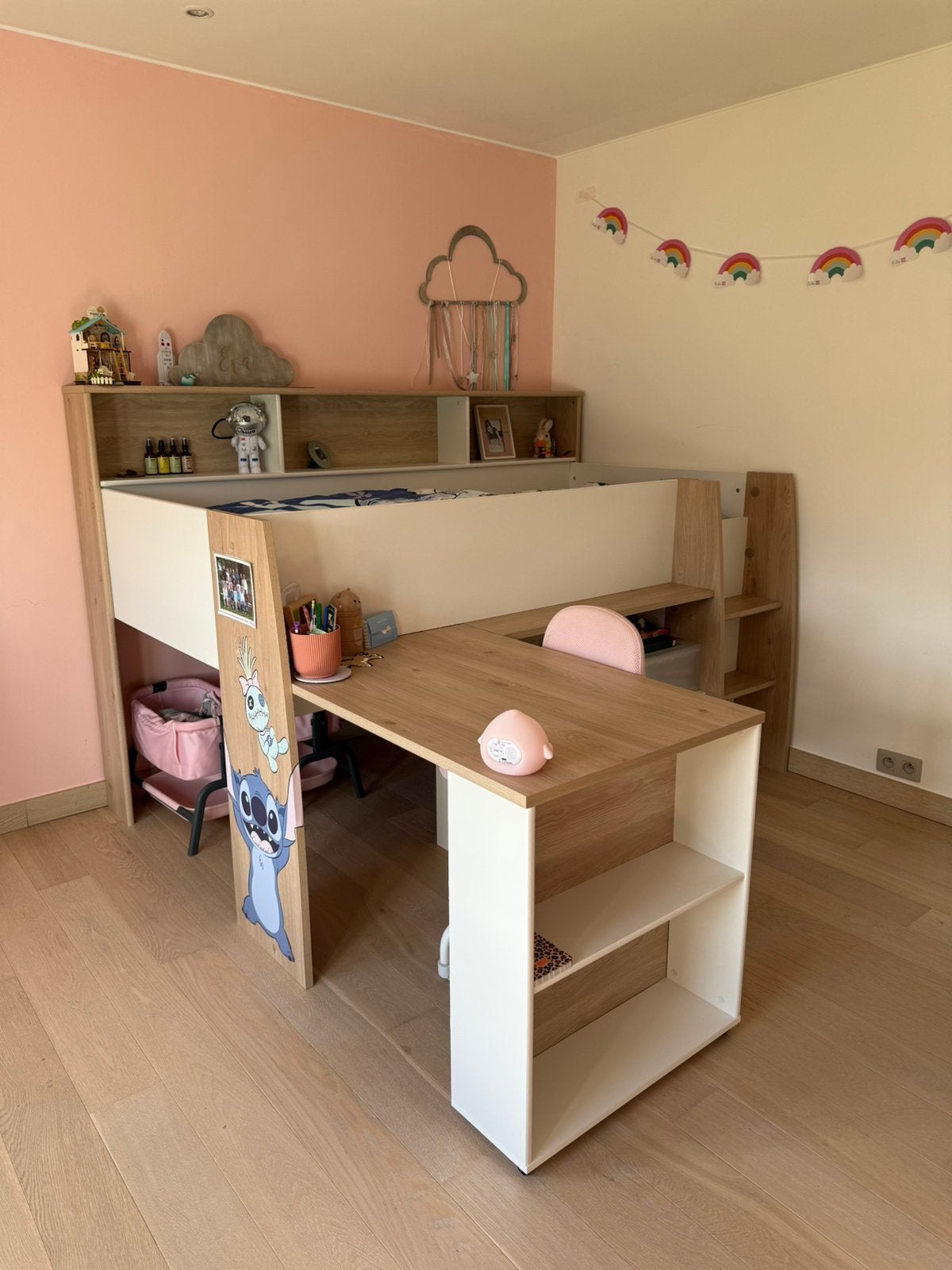 Chambre avec bureau, Enlèvement, Comme neuf, Lit mezzanine