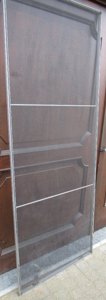 groot vliegenraam in aluminiumkader, Doe-het-zelf en Bouw, Deuren en Vliegenramen, Ophalen, Zo goed als nieuw, Minder dan 80 cm