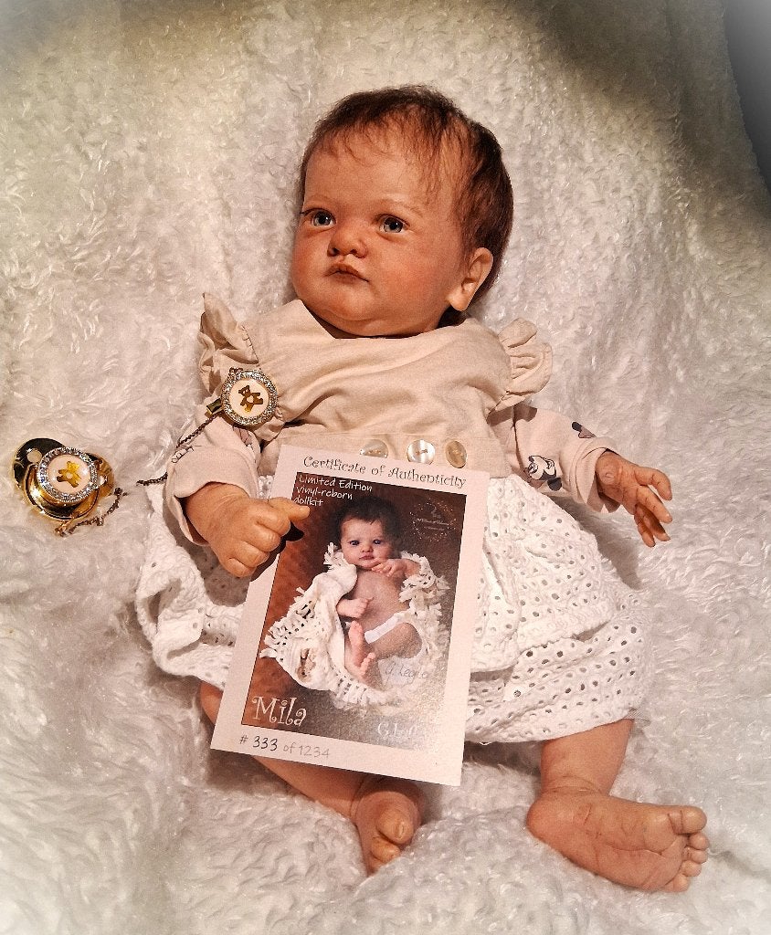 reborn baby Mila van Gudrun Legler, Verzamelen, Ophalen of Verzenden, Nieuw, Pop, Levensecht of Reborn
